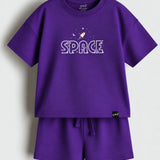 Purple Space Oversized Shorts Set (Unisex)