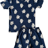 Denim Boo Ghost Coord Set with Shorts (Unisex)