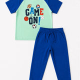 Green Blue Game Oversized Joggers Set (Unisex)