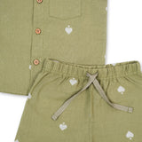 Green Handloom Heart Set (Cotton)