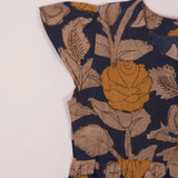 Navy Brown Frock (Cotton)