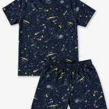 Navy Spray Shorts Set (Unisex)