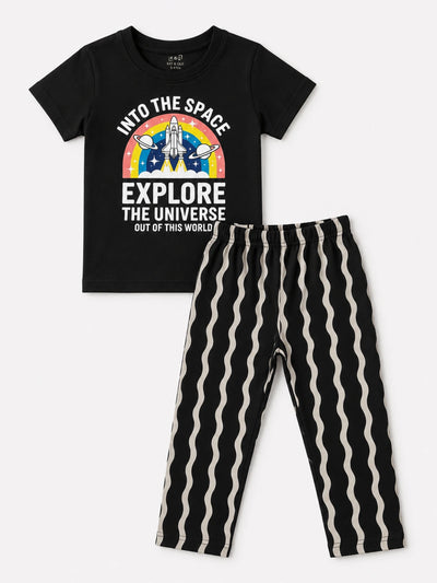 Black White Space Pyjama Set (Unisex)