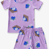 Purple Blueberry Co-Ord Shorts Set (Unisex)