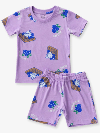 Purple Blueberry Co-Ord Shorts Set (Unisex)