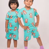 Blue Bear Cap Shorts Set (Unisex)