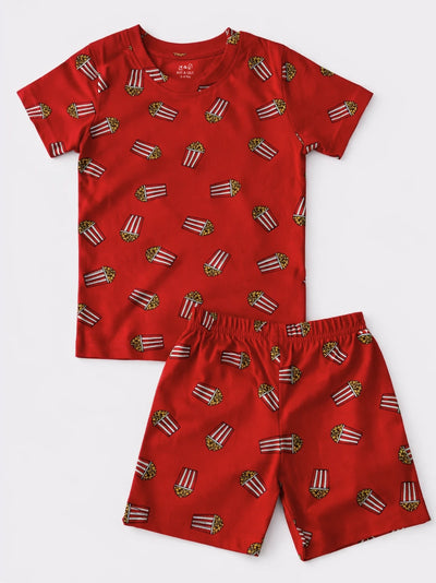 Red popcorn Shorts Set (Unisex)