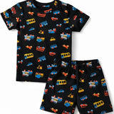 Black Cars Shorts Set (Unisex)