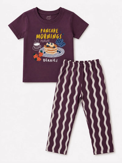 Purple White Pancakes Pyjama Set (Unisex)