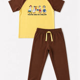 Yellow Brown Duck Oversized Joggers Set (Unisex)
