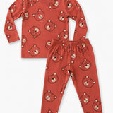 Red Bears Full Sleeve Pyjama Set (Unisex)