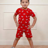 Red popcorn Shorts Set (Unisex)