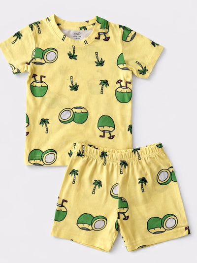 Yellow Tender Coconut Shorts Set (Unisex)