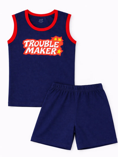 Navy Trouble Sleeveless with Shorts (Unisex)