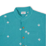 Blue Handloom Heart Set (Cotton)