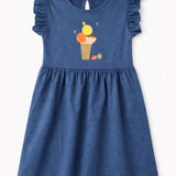 Denim Icecream Frock (Knitted Cotton)