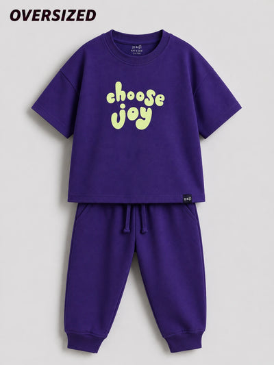 Purple Joy Oversized Joggers Set (Unisex)