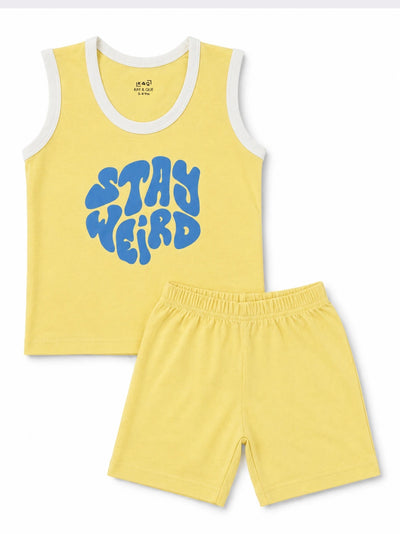 Yellow Stay Sleeveless with Shorts (Unisex)