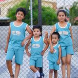 Teal Cozy Sleeveless with Shorts (Unisex)