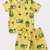 Yellow Tender Coconut Shorts Set (Unisex)