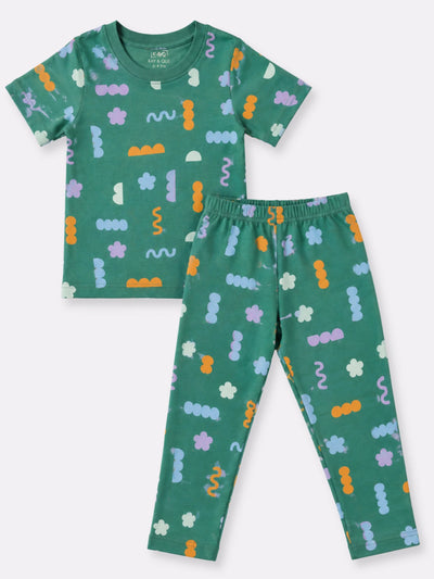 Green Abstract Pyjama Set (Unisex)