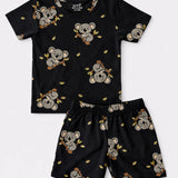 Black Koala Shorts Set (Unisex)