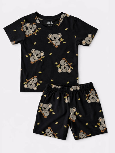 Black Koala Shorts Set (Unisex)