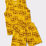 Yellow Tiger Sleeveless with Shorts (Unisex)