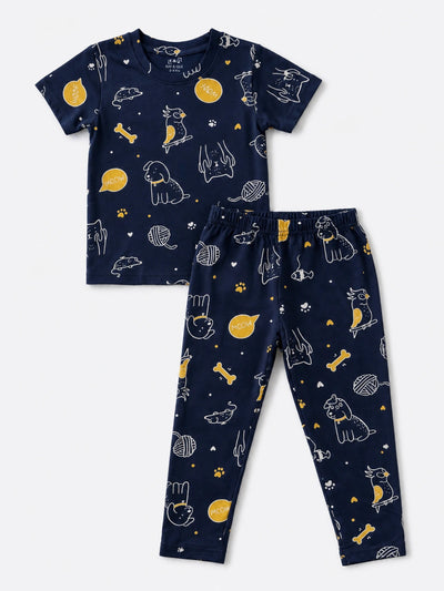Navy Animals Pyjama Set (Unisex)