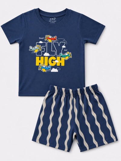 Denim High Shorts Set (Unisex)