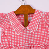 Pink Checkered Frock (Cotton)