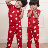 Red Fish Penguin Pyjama Set (Unisex)