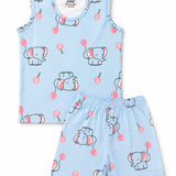 Blue Elephant Sleeveless with Shorts (Unisex)