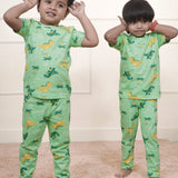 Green Yellow Dino Pyjama Set (Unisex)