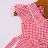 Pink Checkered Frock (Cotton)