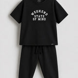 Black Weekend Oversized Joggers Set (Unisex)