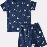 Denim Smilie Coord Set with Shorts (Unisex)