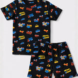 Black Cars Shorts Set (Unisex)