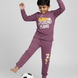 Dark Purple Weekend Full Sleeve Set (Unisex)