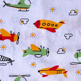 White Aeroplanes Coord Set with Shorts (Unisex)