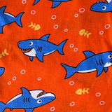 Orange Blue Shark Coord Set with Shorts (Unisex)