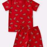 Red popcorn Shorts Set (Unisex)