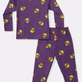Purple Spaceship Full Sleeve Pyjama Set (Unisex)