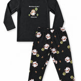 Black Raccoon Full Sleeve Pyjama Set (Unisex)