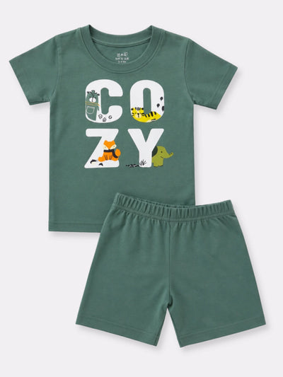 Green Cozy Shorts Set (Unisex)